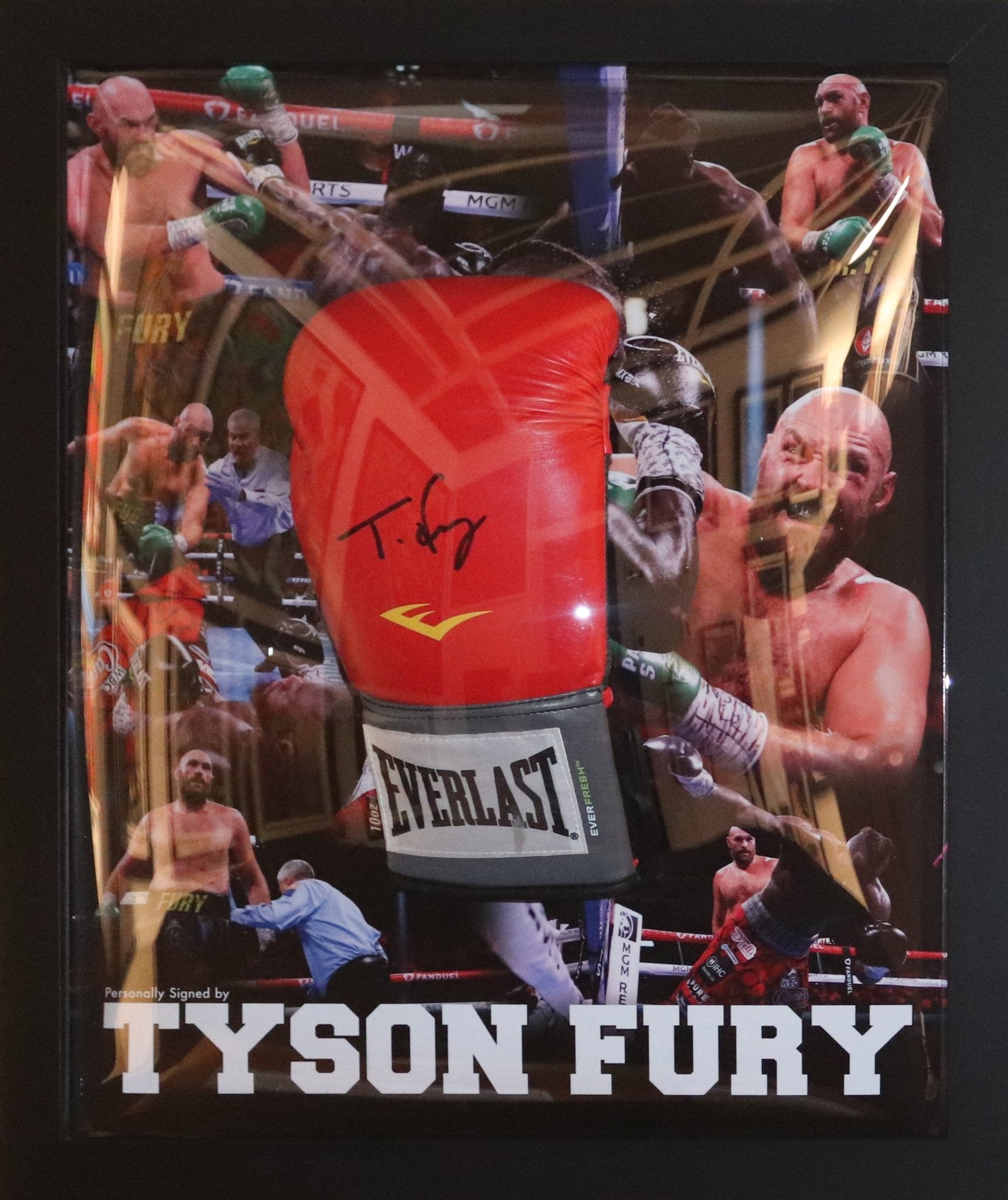 Tyson Fury Signed Glove Framed Display - Memorabilia Framers Shop